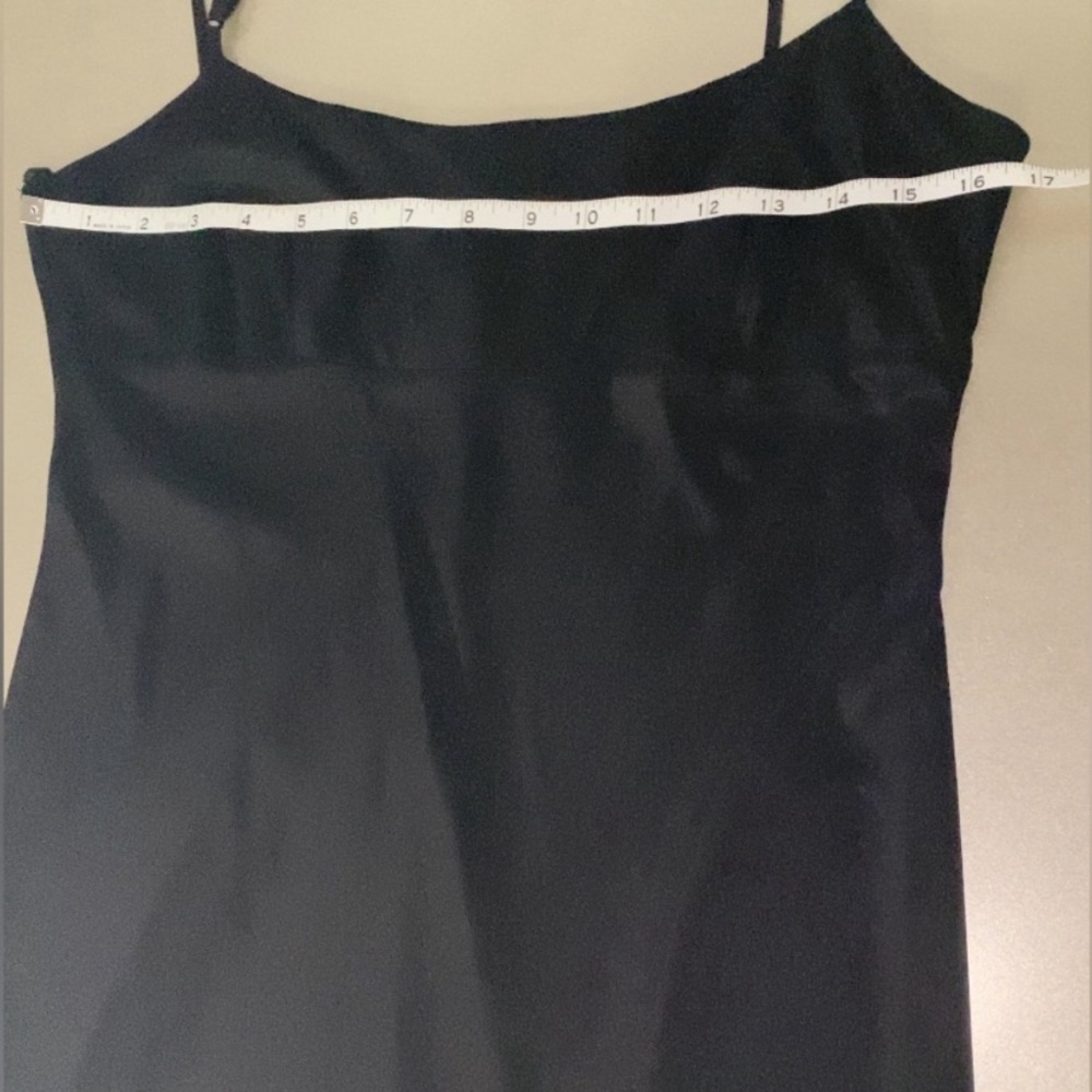 Vintage City Triangles Black Slip Dress L 90s Y2K Goth Grunge Midi Dress - Picture 6 of 6